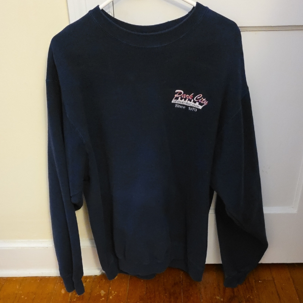Park City Construction Dark Blue Crewneck Sweater